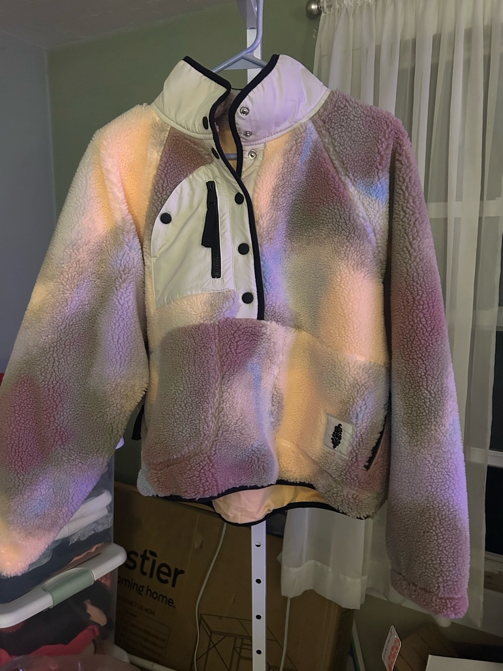 Free People Hit The Slopes Printed Fleece Pullover
